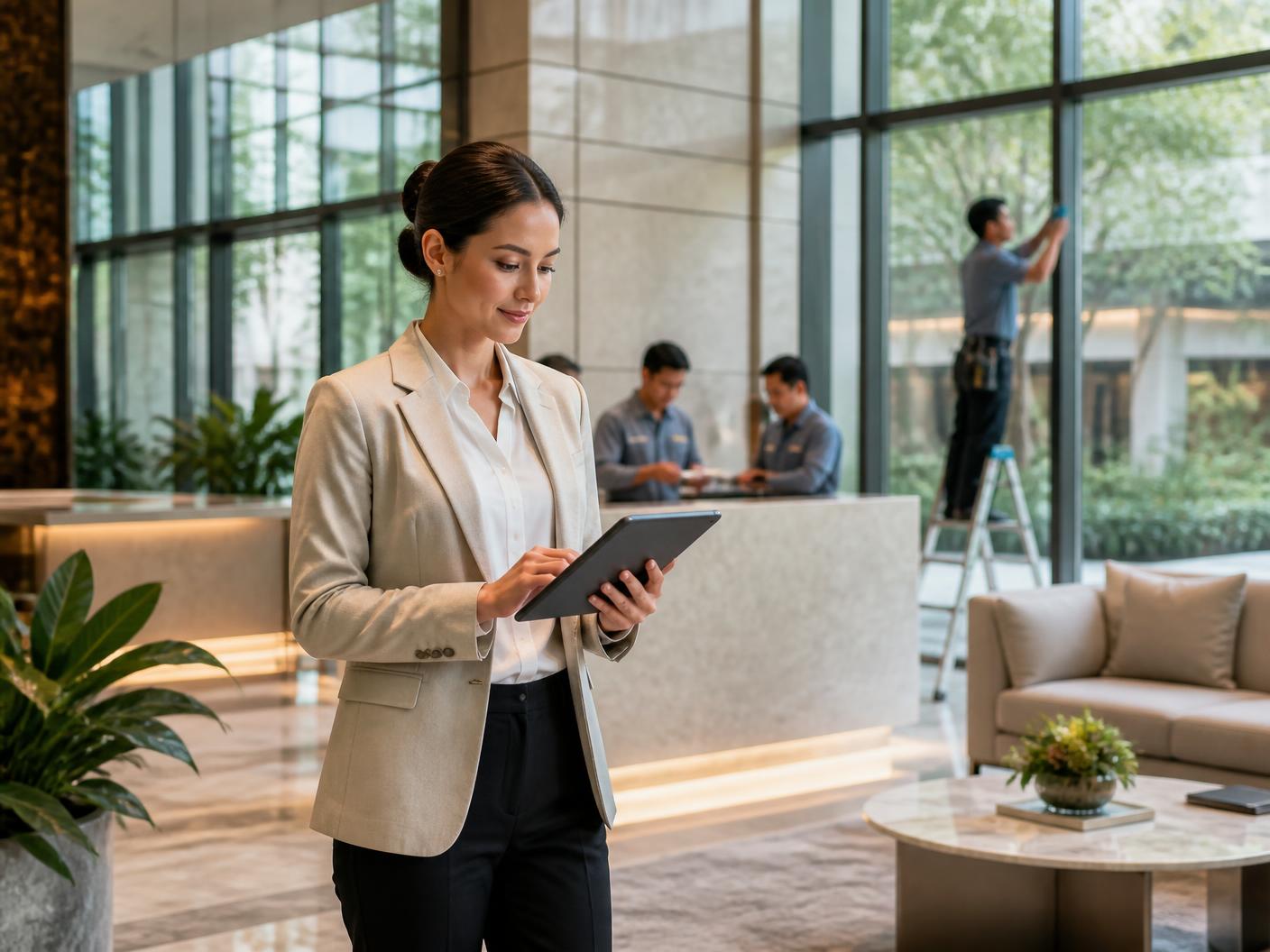 Building manager using Smartnest during daily property operations
